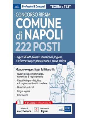 cover image of Concorso RIPAM Comune di Napoli--222 posti di vari profili